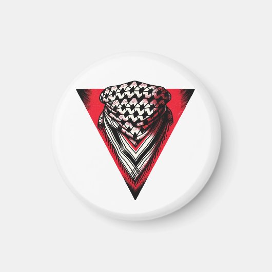 逆赤三角形ケフィエ マグネット (正面)