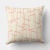 逆赤面レトロリノプリント幾何学的パターン クッション (裏面)