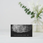 逆転させたループ指紋の白黒 名刺 (スタンド正面)