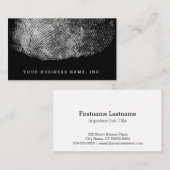 逆転させたループ指紋の白黒 名刺 (正面/裏面)