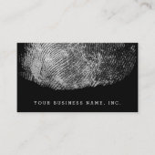 逆転させたループ指紋の白黒 名刺 (正面)