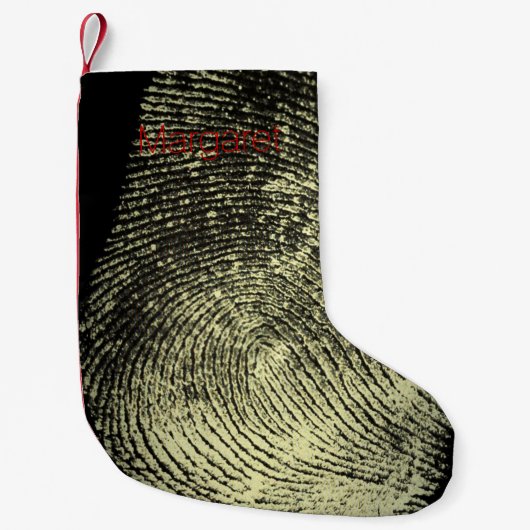 逆転させたループ指紋 スモールクリスマスストッキング (正面)