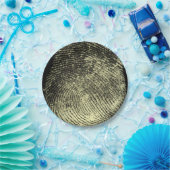 逆転させたループ指紋 ペーパープレート (パーティー)