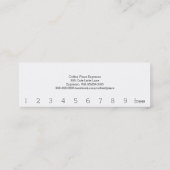 逆転させた凸版印刷のスタイルの単語のコーヒーパンチカード ロイヤリティカード (裏面)