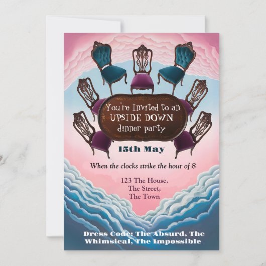 逆転のディナーパーティー, モダンシュルレアリズム 招待状 (正面)