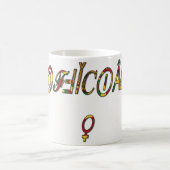 逆「オフィシャル女性シンボルアートプリント」 コーヒーマグカップ (中央)