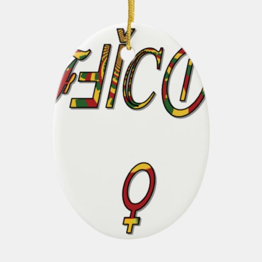 逆「オフィシャル女性シンボルアートプリント」 セラミックオーナメント (正面)