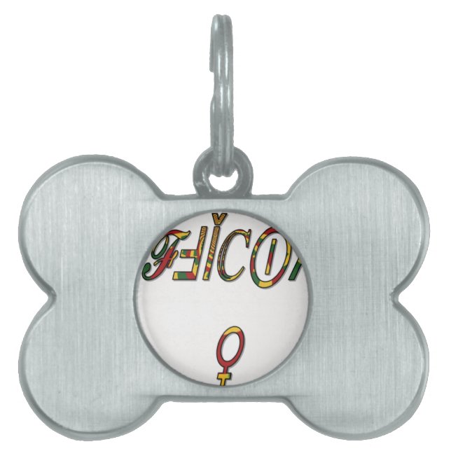 逆「オフィシャル女性シンボルアートプリント」 ペットネームタグ (正面)