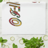 逆「オフィシャル」女性記号芸術プリント キッチンタオル (折り畳み)