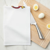 逆「オフィシャル」女性記号芸術プリント キッチンタオル (四つ折り)