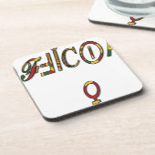 逆「オフィシャル」女性記号芸術プリント コースター (左側)