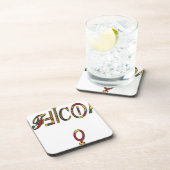 逆「オフィシャル」女性記号芸術プリント コースター (右側)