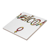 逆「オフィシャル」女性記号芸術プリント タイル (側面)