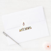 逆「オフィシャル」女性記号芸術プリント 三角形シール (封筒)