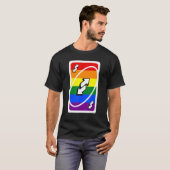 逆Lgbtプライド国旗Uno Lgbt Tシャツ (正面フル)