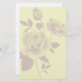 透かしのバラのペーパー文房具 便箋 (正面/裏面)