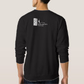 透かしメンズブラックベーシック スウェットシャツ (裏面)