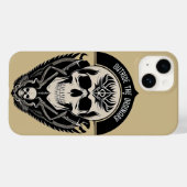 💀 透かし彫りのあるオーナメント風ゴシック・スカル Case-Mate iPhoneケース (裏面 (横))