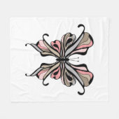 透かし模様の蝶 フリースブランケット (正面(横))