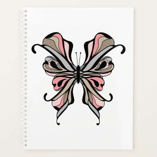 透かし模様の蝶 プランナー手帳 (正面)