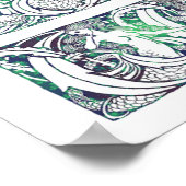 透かし波プリント ポスター (角)