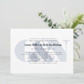 透かし |モノグラムモダンリハーサルディナー 招待状 (スタンド正面)