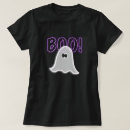 透けるような半透明の紫色のブー幽霊 Tシャツ