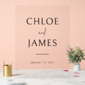 透エレガント明カスタムのカップル名結婚 アクリルサイン (ウェディング)