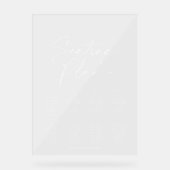 透エレガント明結婚の座席表 アクリルサイン (正面)