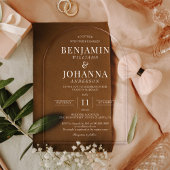 透エレガント澄ん明結婚アーチ アクリル招待状