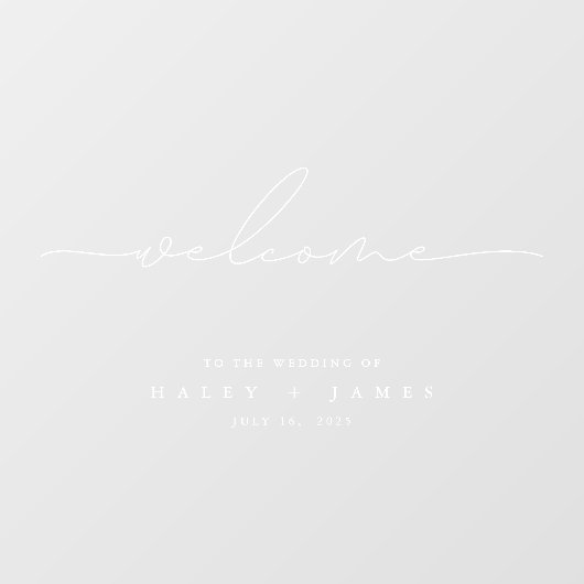 透モダン明の結婚歓迎ポスター ウィンドウサイン (シート)