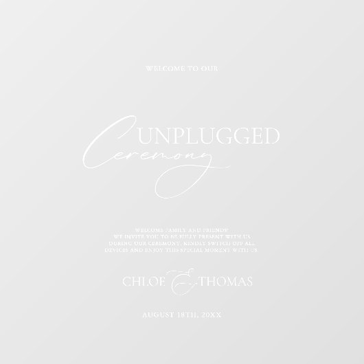 透モダン明の結婚unpluged式サイン ウィンドウサイン (シート)