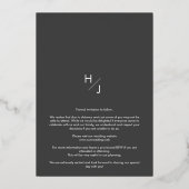 透モダン明結婚のカスタムPhoto Script 箔招待状 (裏面)