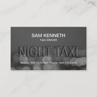透光性タクシーガラス灯《写真》ぼけ味タクシー運転手 名刺