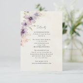 透光性水色フローラ結婚詳細カード エンクロージャーカード (スタンド正面)