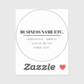 透明および黒シンプルのモダン数々の目的 シール (シート)