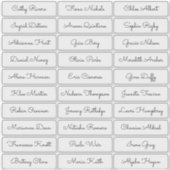 透明かわいいスクリプトゲスト名ステッカー シール (正面)