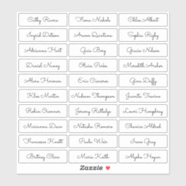 透明かわいいスクリプトゲスト名ステッカー シール