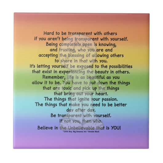 透明である タイル (正面)