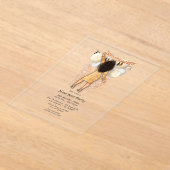 透明で華やかな新年のパーティー アクリル招待状 (レイダウン)