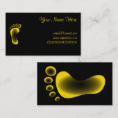 透明で黄色い足 名刺 (正面/裏面)