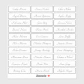 透明なエレガントゲ伝統的スト名 シール (シート)