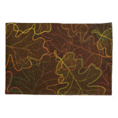 透明なオーク離れの、秋のパターン。 枕カバー (裏面)