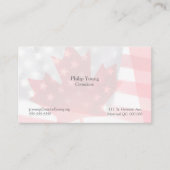 透明なカナダと米国のフラグがフェード 名刺 (正面)