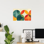 透明なカラフルの背景 ポスター (ホームオフィス)