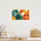 透明なカラフルの背景 ポスター (キッチン)