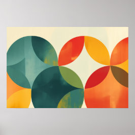 透明なカラフルの背景 ポスター