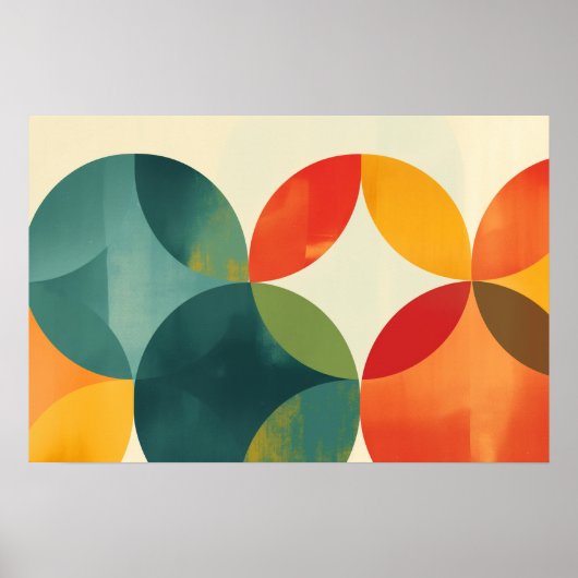 透明なカラフルの背景 ポスター (正面)