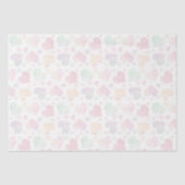 透明なカラフル色彩の鮮やかハート 薄葉紙 (正面)