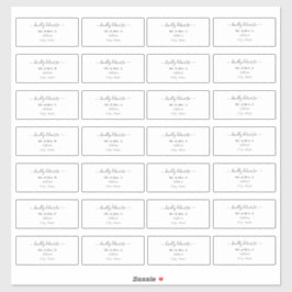 透明なカリグラフィーDIYゲスト住所ラベル シール